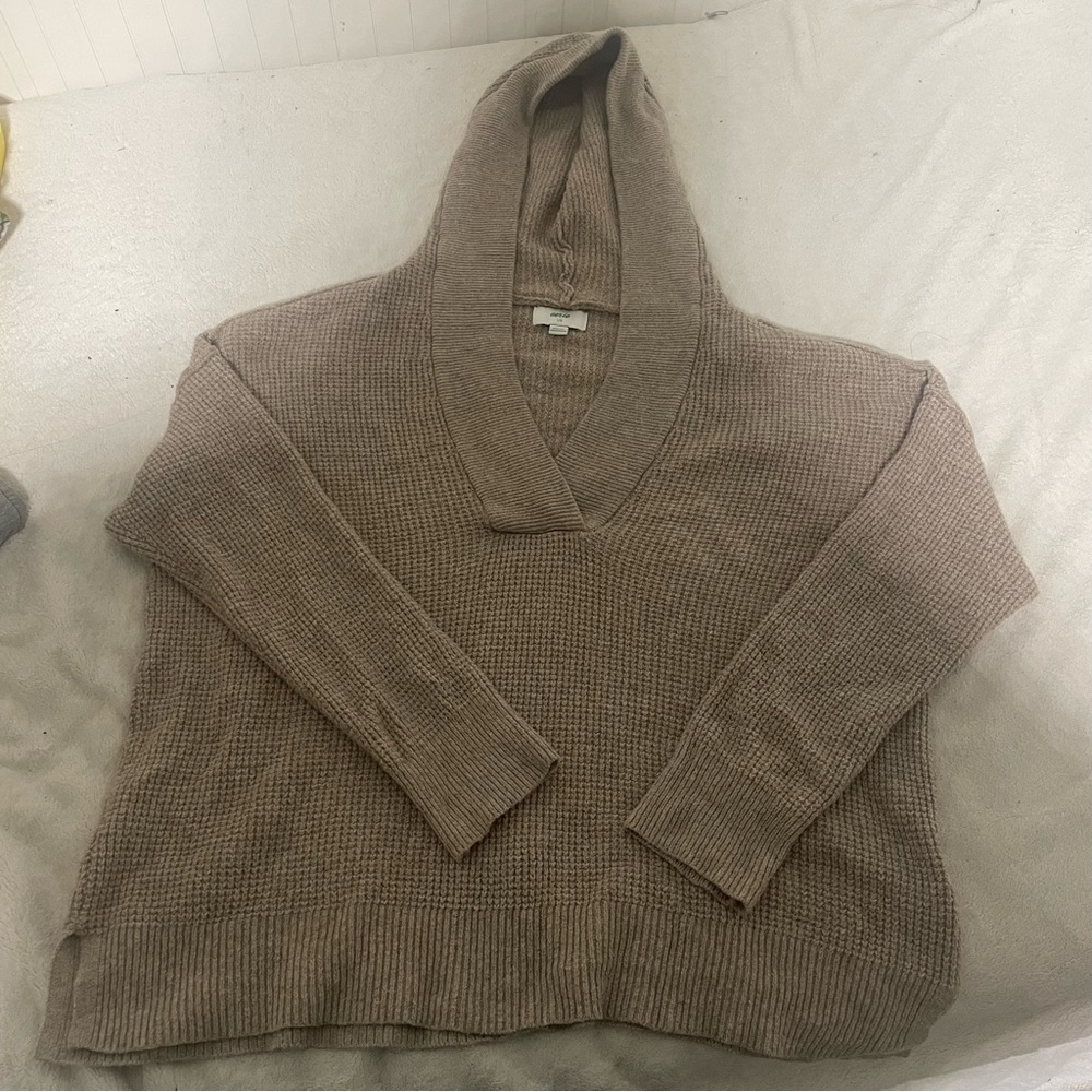 Aerie Waffle Knit Pullover Hoodie